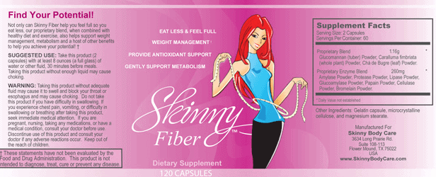 skinny fiber ingredients