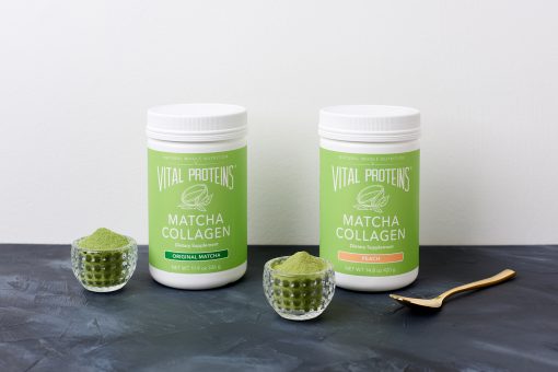 Vital Proteins Matcha Collagen original and peach