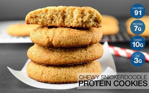 Chewy Snickerdoodle Protein Cookies