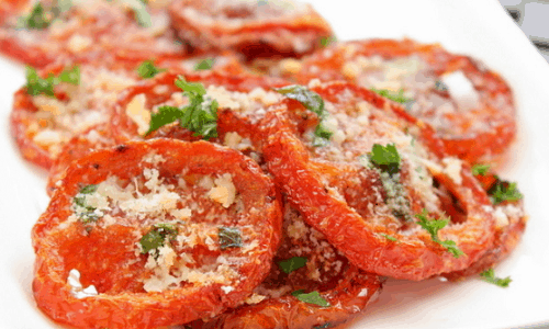 crispy parmesan tomato chips