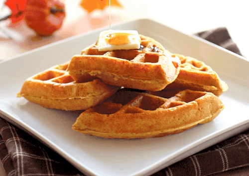 pumpkin spiced waffle