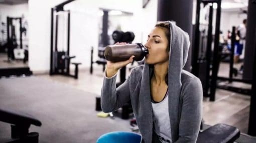 girl protein shake