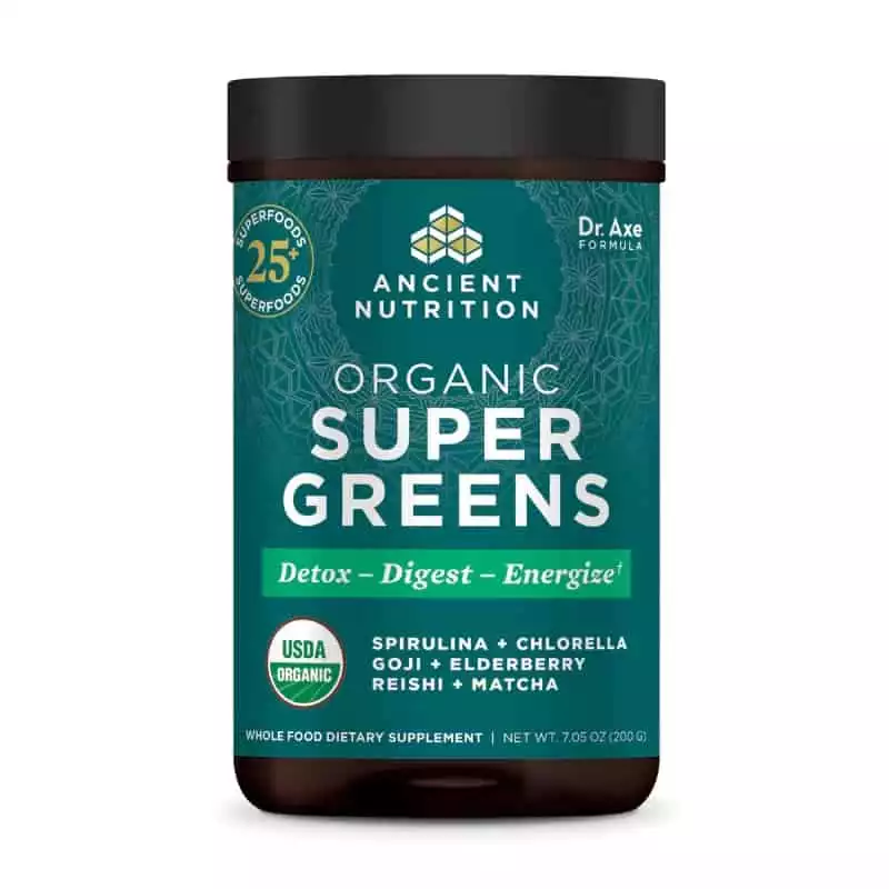 Organic SuperGreens Powder Greens Flavor | Ancient Nutrition