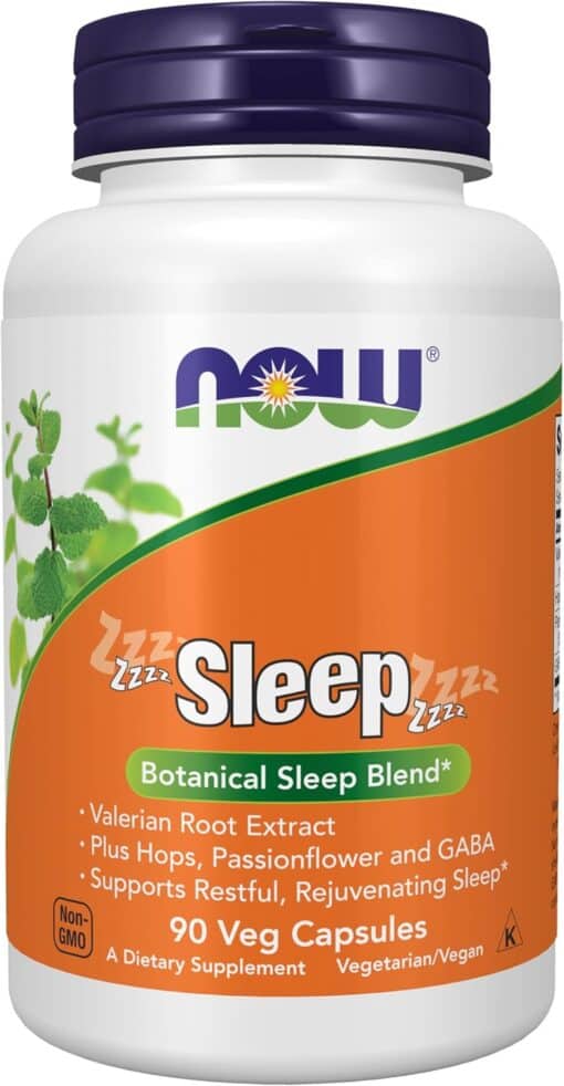 NOW Foods Supplements, Sleep with Valerian Root Extract Plus Hops, Passionflower and GABA