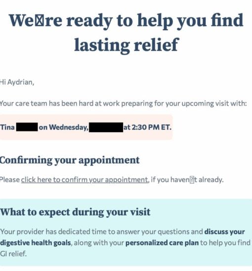 oshi appointments follow ups