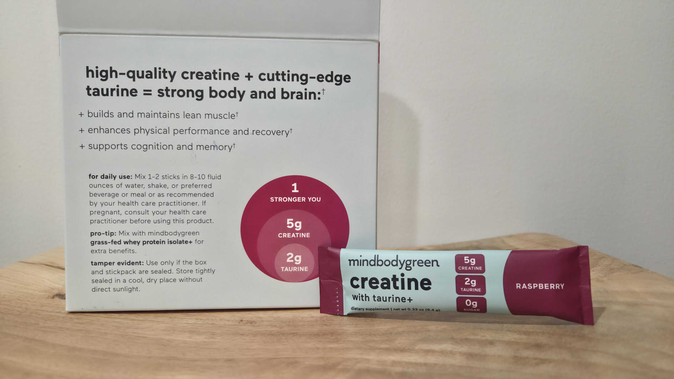 Mindbodygreen Creatine With Taurine+ backside