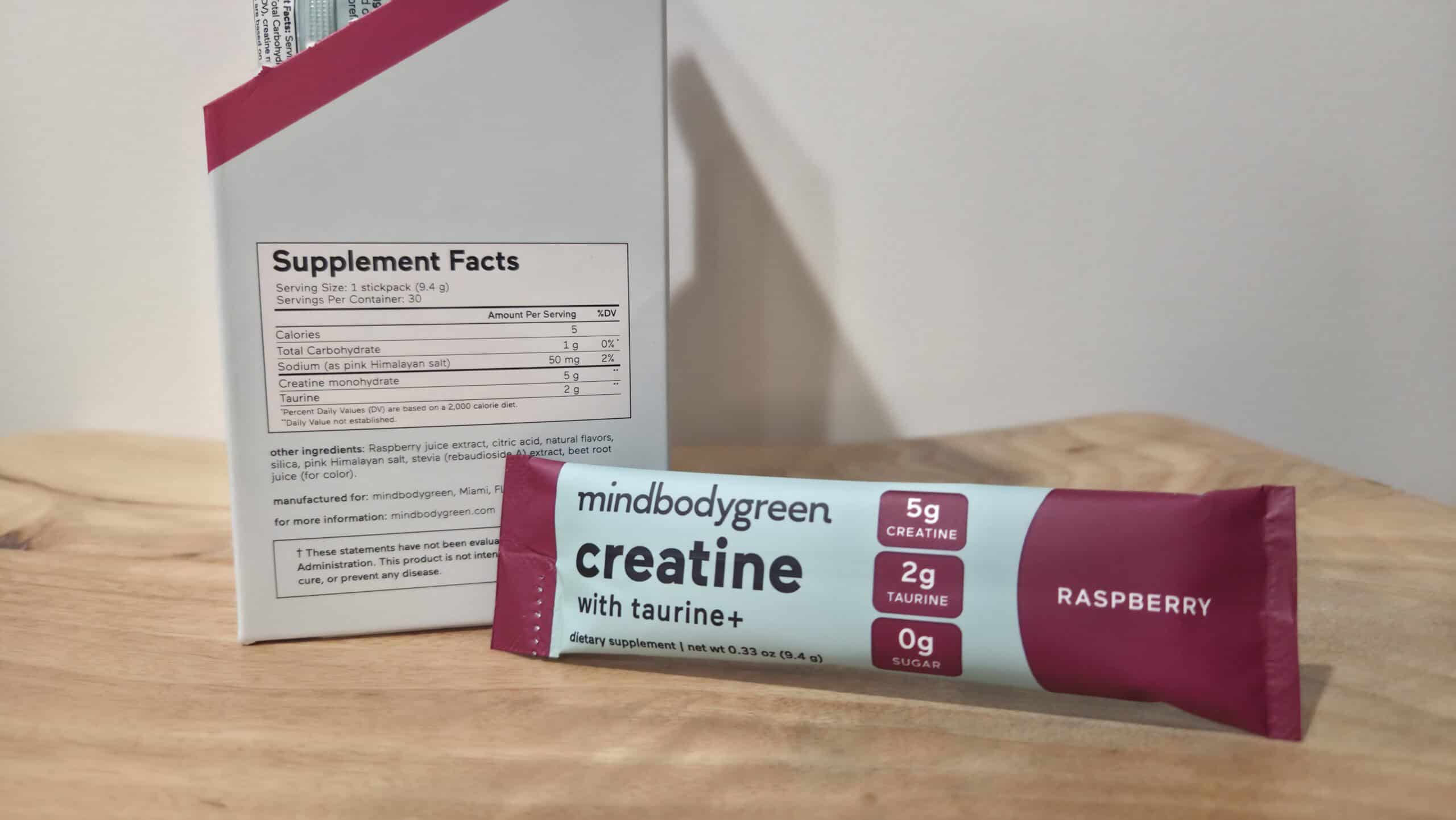 side view Mindbodygreen Creatine With Taurine+