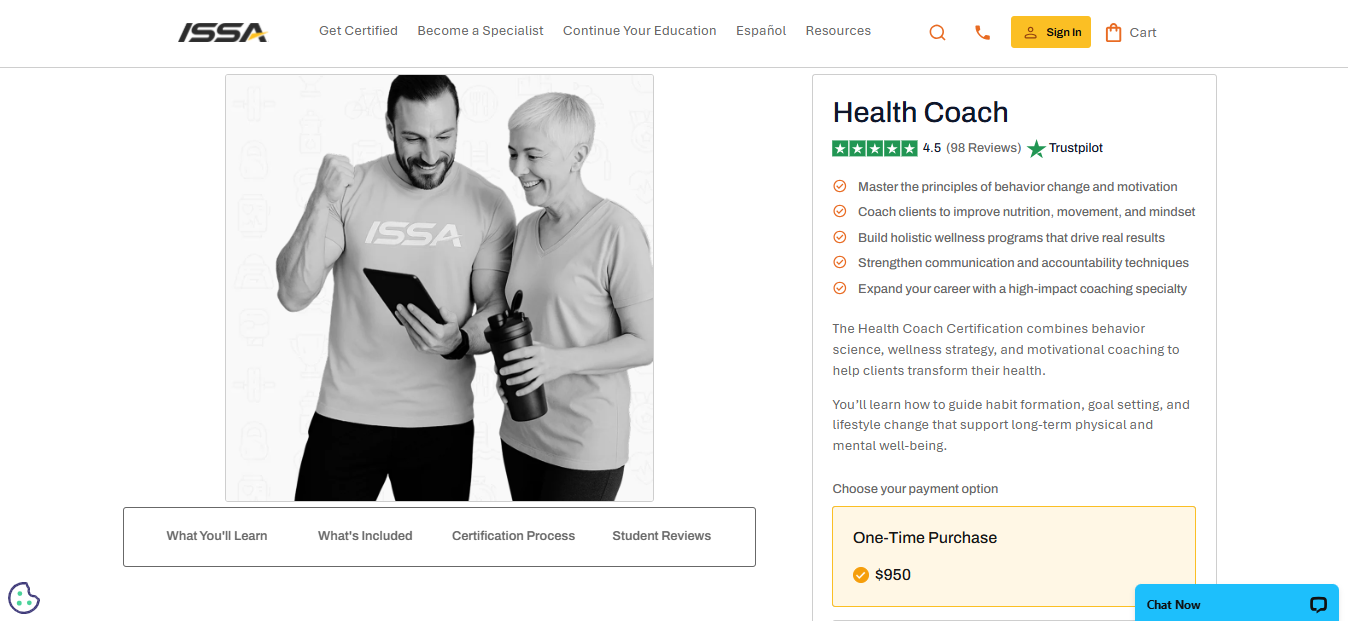 ISSA Health Coach Certification