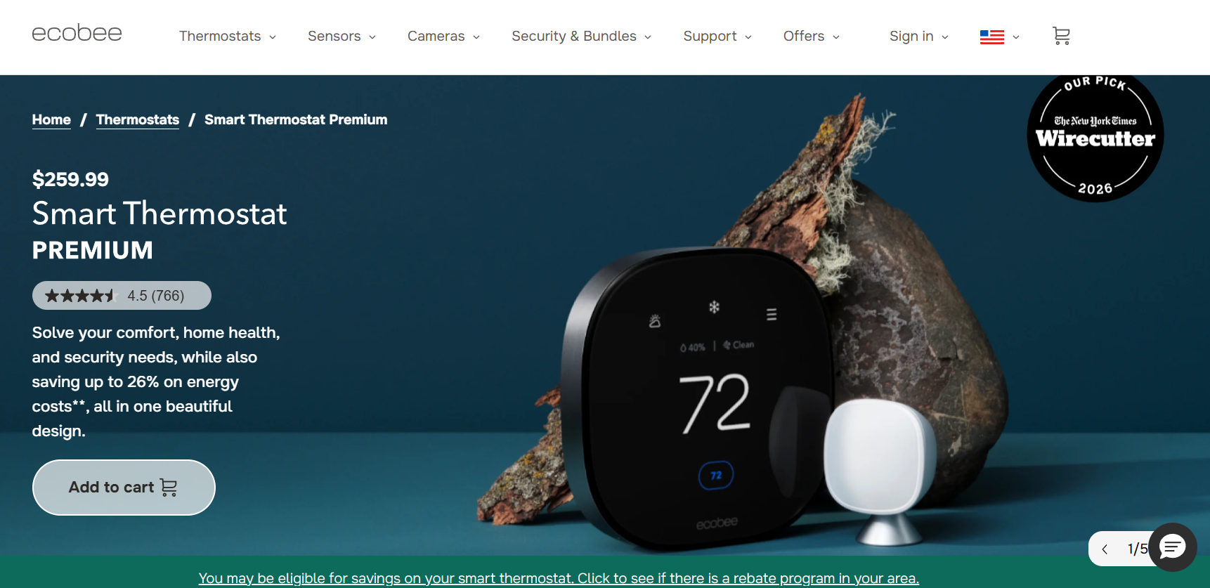 ecobee Smart Thermostat Premium