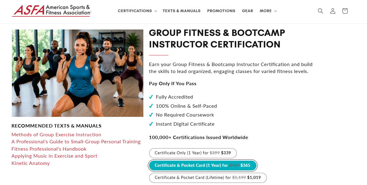 ACE Group Fitness Instructor Certification