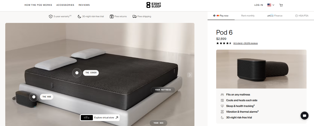 The Best Bed-based Systems: Eight Sleep