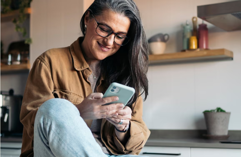 woman phone